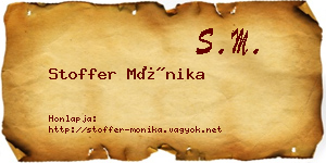 Stoffer Mónika névjegykártya