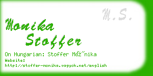 monika stoffer business card